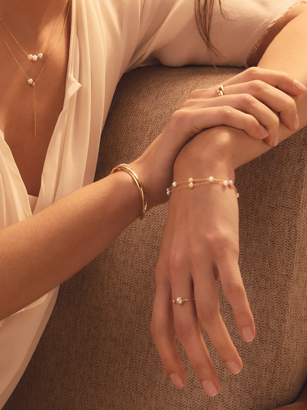 SBA132 3カラーアコヤパールcandyブレスレット