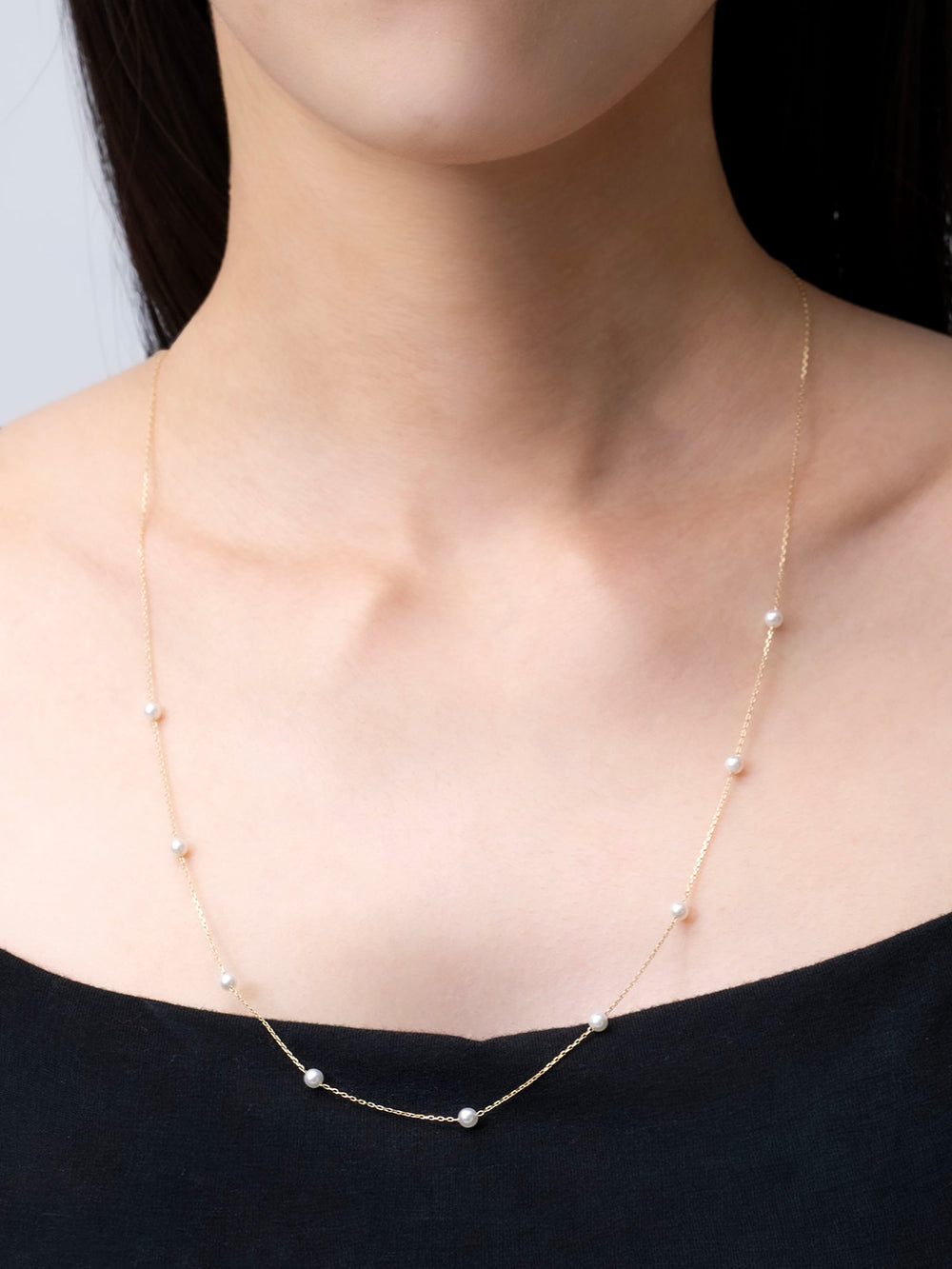 【オンラインストア限定】SBN343 ホワイトアコヤパールcandyロングネックレス