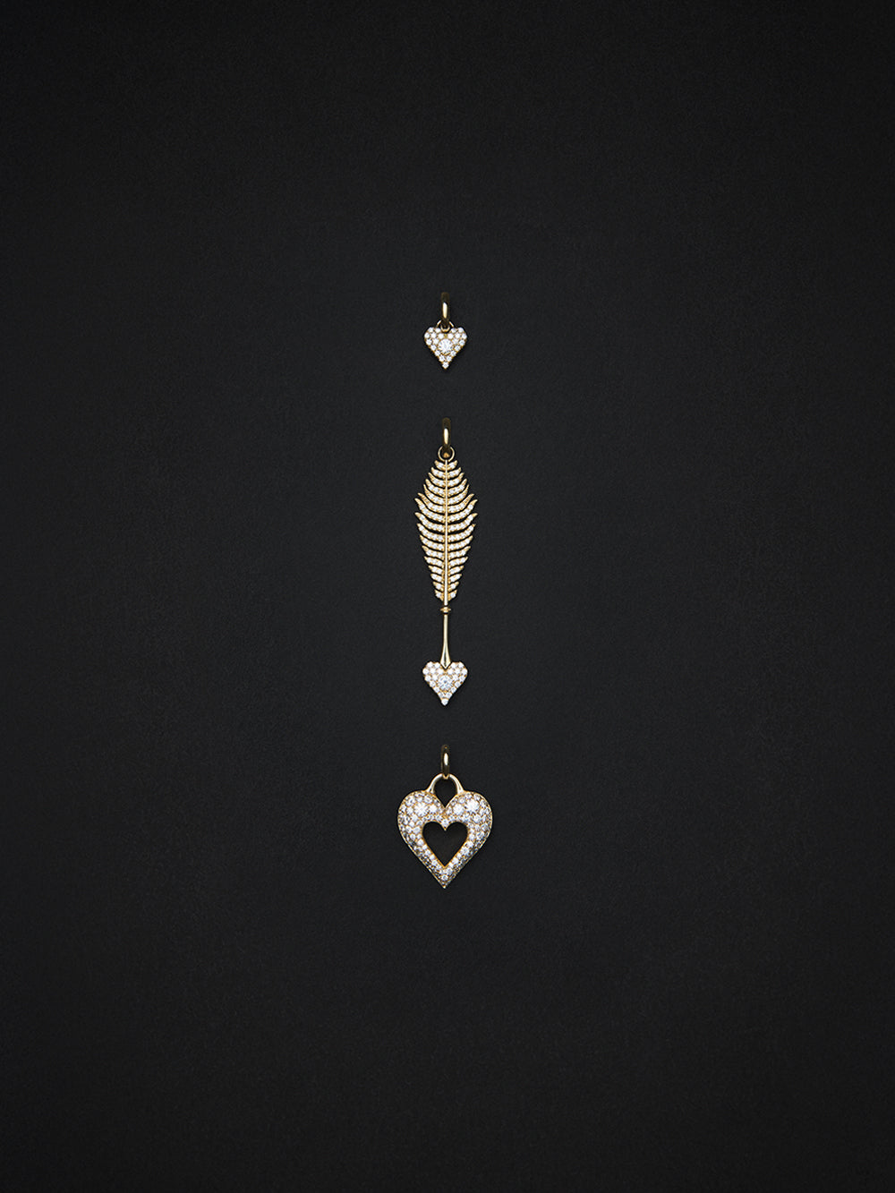 11X ダイヤモンドハートチャーム