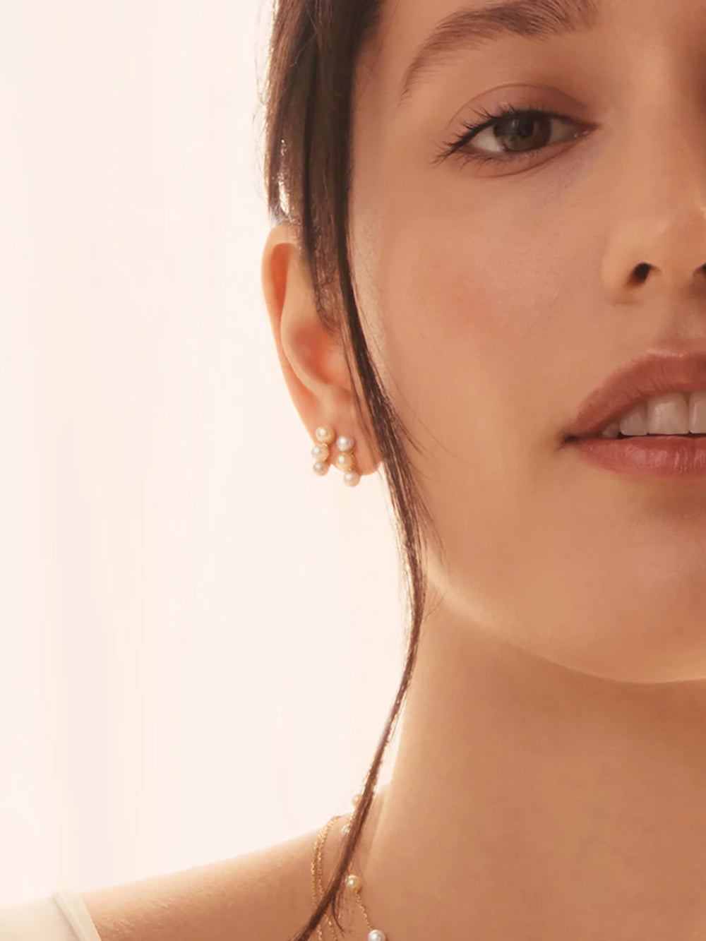 SBE448 3カラーアコヤパールcandyピアス