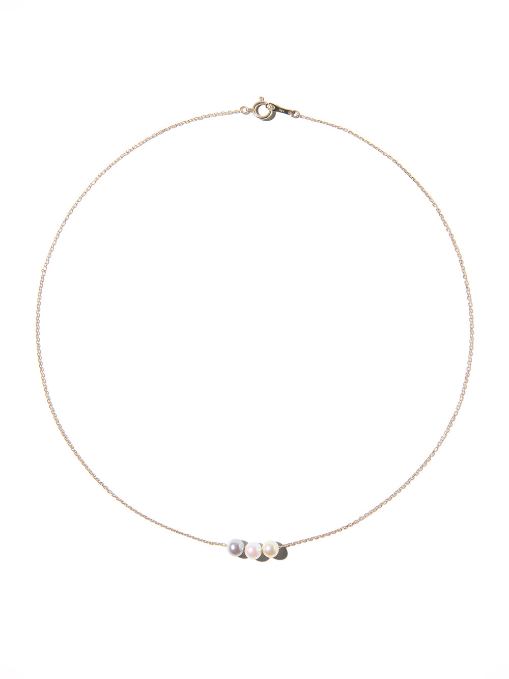 SBN338 3カラーアコヤパールcandyネックレス