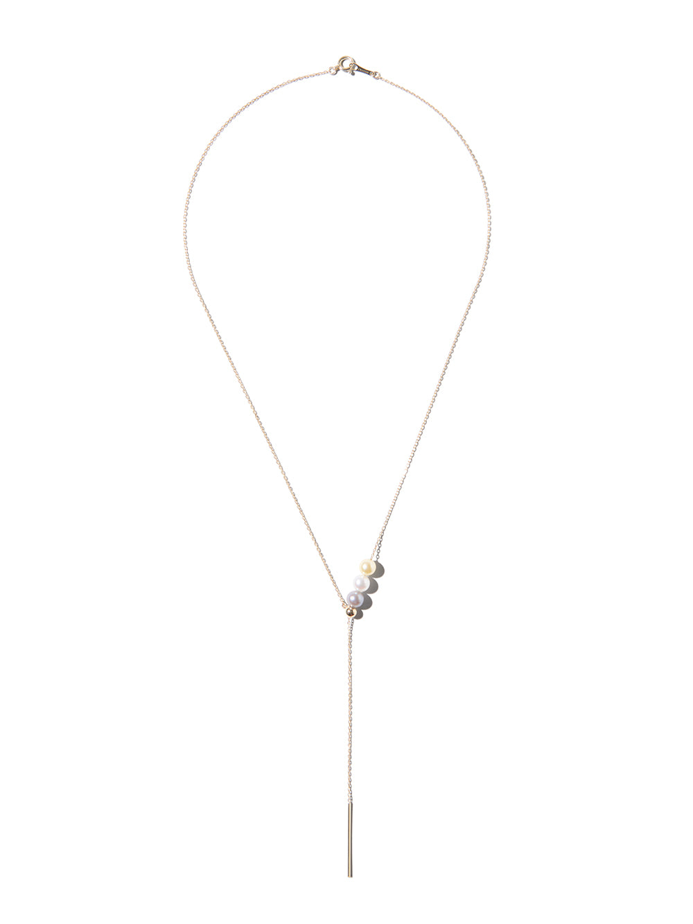 SBN339 3カラーアコヤパールcandyラリアットネックレス