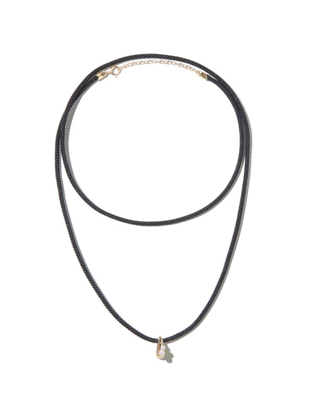 SK6X21 パール&ダイヤモンドコードネックレス